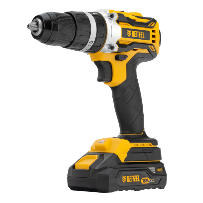 Дрель-шуруповерт аккумуляторная ударная бесщет CIDB-18-02, Li-Ion, 18 В Denzel в Красноярске