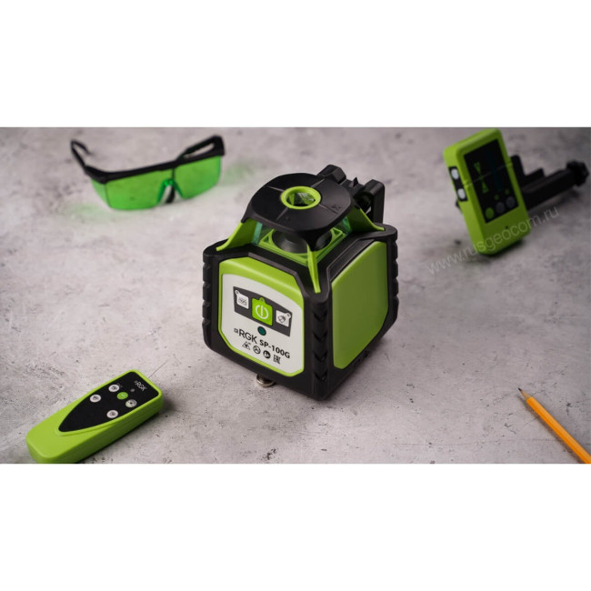 Ротационный нивелир RGK SP-100G с калибровкой в Красноярске