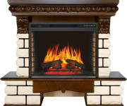 Каминокомплект Pierre Luxe LORD - Темный дуб / Белый с очагом Vision 28 EF LED FX Каминокомплект Pierre Luxe LORD - Темный дуб / Белый с очагом Vision 28 EF LED FX