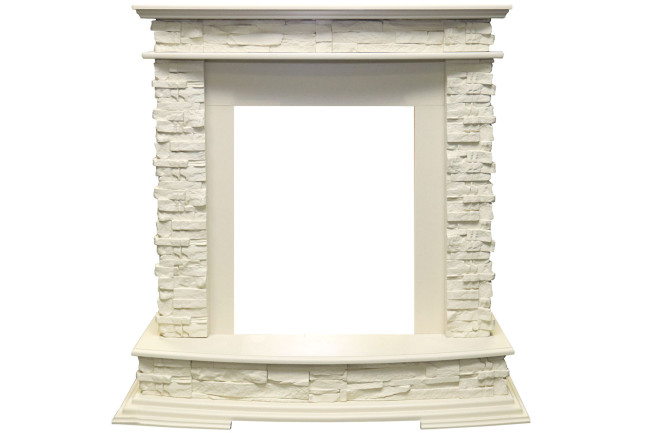 Каминокомплект Luzern - Слоновая кость с очагом Danville Antique Brass FB2 в Красноярске