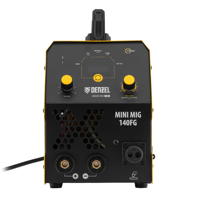 Аппарат инвертор. полуавтомат. сварки Mini MIG-140FG, 140 А, ПВ 60% Denzel в Красноярске