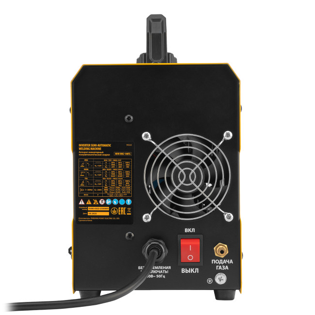 Аппарат инвертор. полуавтомат. сварки Mini MIG-140FG, 140 А, ПВ 60% Denzel в Красноярске