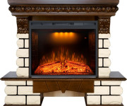 Каминокомплект Pierre Luxe LORD - Темный дуб / Белый с очагом Emerald 28 Каминокомплект Pierre Luxe LORD - Темный дуб / Белый с очагом Emerald 28