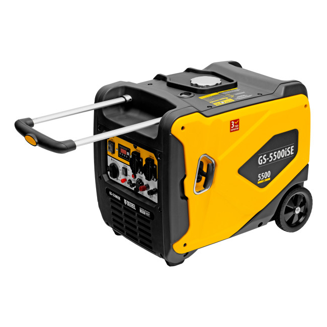 Генератор инверторный GS-5500iSE, 5,5 кВт, 230 В, закрытый корпус,электростартер Denzel в Красноярске