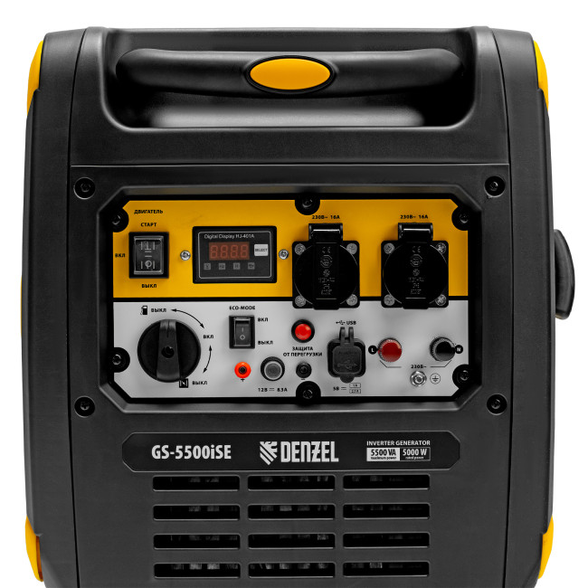 Генератор инверторный GS-5500iSE, 5,5 кВт, 230 В, закрытый корпус,электростартер Denzel в Красноярске