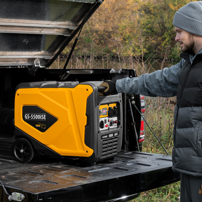 Генератор инверторный GS-5500iSE, 5,5 кВт, 230 В, закрытый корпус,электростартер Denzel в Красноярске