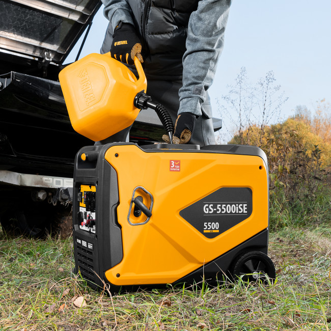 Генератор инверторный GS-5500iSE, 5,5 кВт, 230 В, закрытый корпус,электростартер Denzel в Красноярске