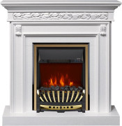 Каминокомплект Valletta - Белый (Ширина 1040 мм) с очагом Aspen Gold