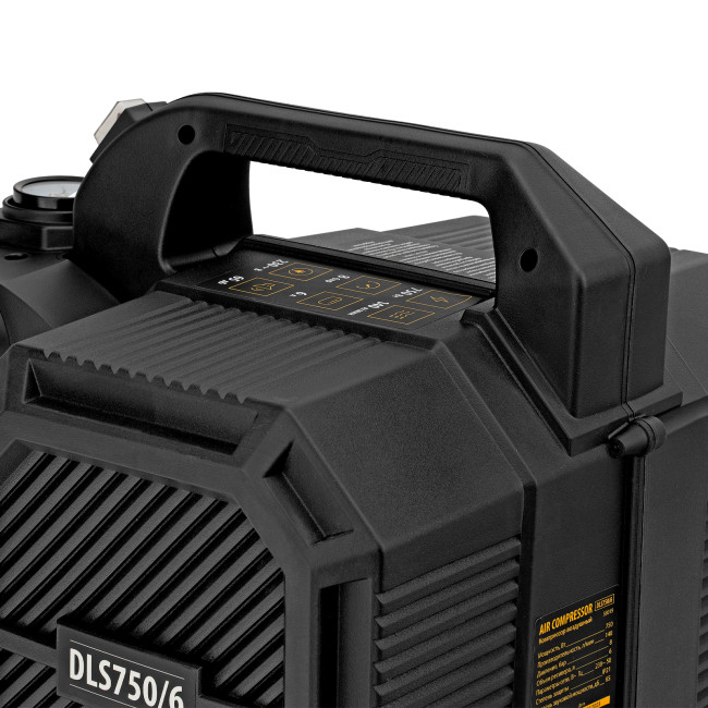 Компрессор  DLS750/6 безмасляный малошумный 750 Вт, 140 л/мин,ресивер 6 л Denzel в Красноярске