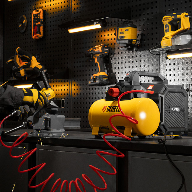 Компрессор  DLS750/6 безмасляный малошумный 750 Вт, 140 л/мин,ресивер 6 л Denzel в Красноярске