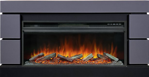 Каминокомплект Modern 42 SFT (Разборный) - Серый графит с очагом Vision 42 LOG LED в Красноярске