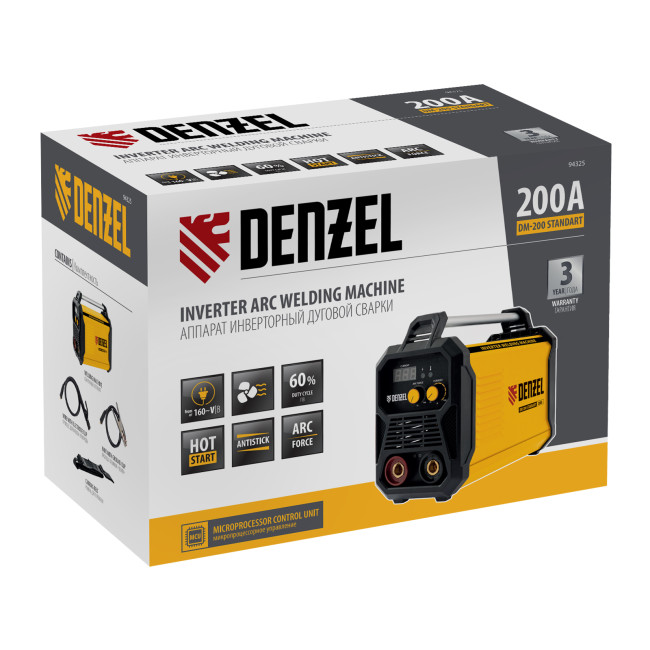 Аппарат инвертор. дуговой сварки DM-200 Standart, 200 А, ПВ 60% Denzel в Красноярске Аппарат инвертор. дуговой сварки DM-200 Standart, 200 А, ПВ 60% Denzel в Красноярске