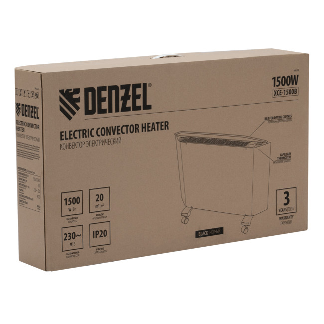 Конвектор электрический XCE-1500 B, 230 В, 1500 Вт, X-образный нагреватель Denzel в Красноярске Конвектор электрический XCE-1500 B, 230 В, 1500 Вт, X-образный нагреватель Denzel в Красноярске
