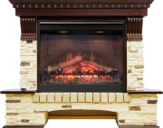 Каминокомплект Pierre Luxe угловой - Темный дуб / Сланец (Высота 1000мм) с очагом Symphony 26'' DF2608-INT Каминокомплект Pierre Luxe угловой - Темный дуб / Сланец (Высота 1000мм) с очагом Symphony 26'' DF2608-INT