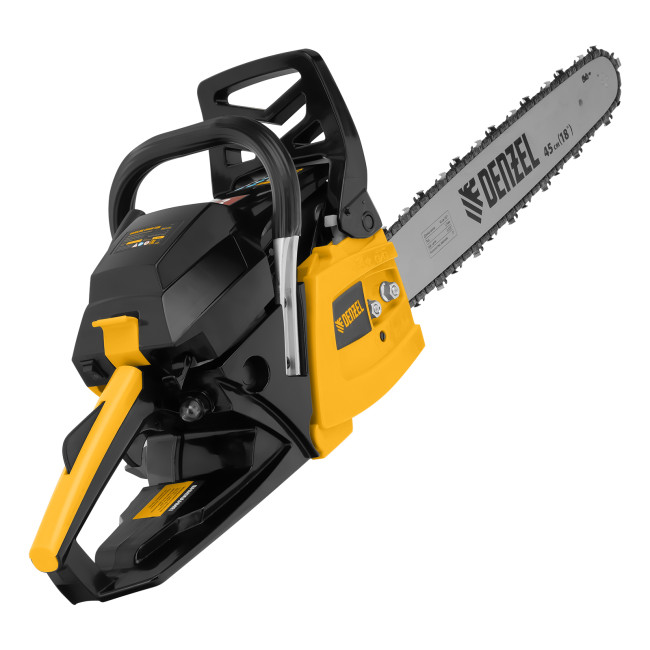 Пила цепная бензиновая DGS-5218, шина 45 см, 52 см3, 3.5 л.с, шаг 0.325, паз 1.5 мм, 72 звена Denzel в Красноярске