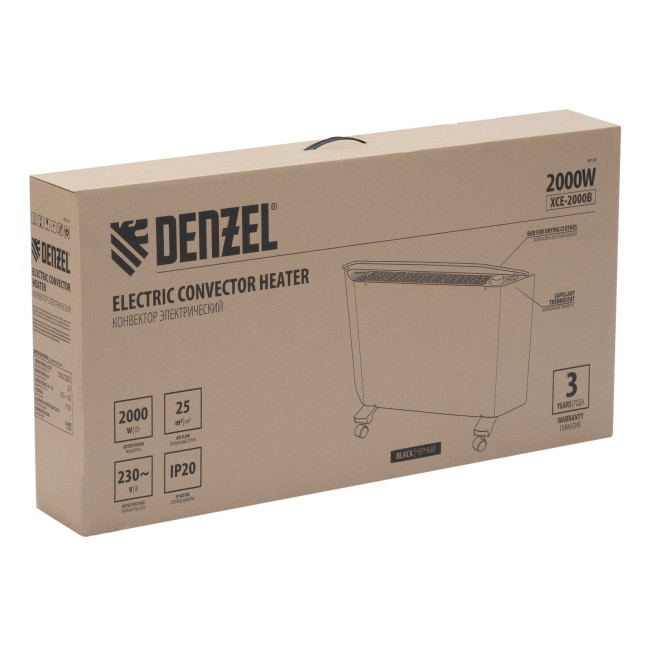 Конвектор электрический XCE-2000 B, 230 В, 2000 Вт, X-образный нагреватель Denzel в Красноярске Конвектор электрический XCE-2000 B, 230 В, 2000 Вт, X-образный нагреватель Denzel в Красноярске