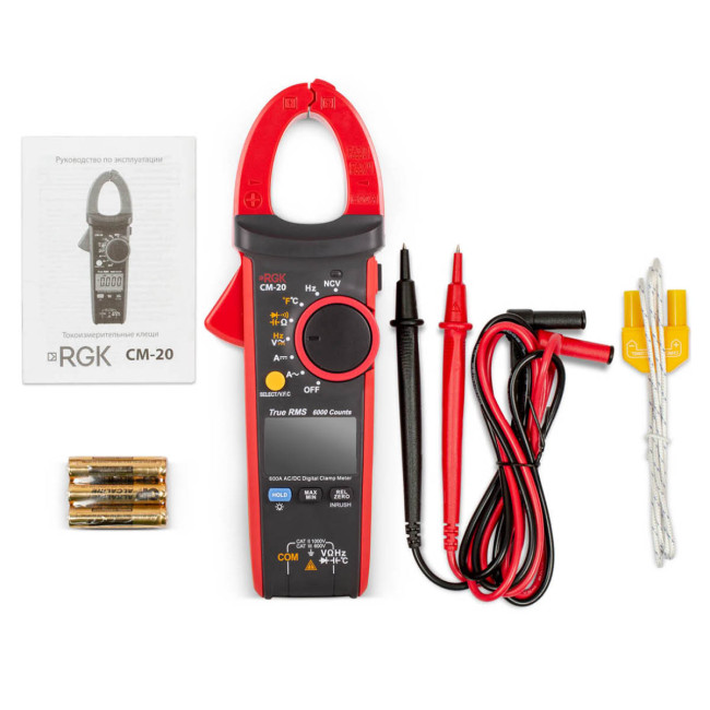 Токовые клещи RGK CM-20 с поверкой в Красноярске Токовые клещи RGK CM-20 с поверкой в Красноярске