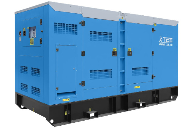 Дизельный генератор ТСС АД-300С-Т400 в шумозащитном кожухе в Красноярске