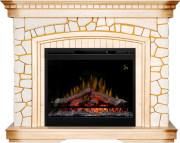 Каминокомплект Glasgow - Слоновая кость, патина / Шампань (Высота 1070мм) с очагом Symphony 26'' DF2624L-INT