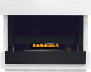 Каминокомплект Cube - Белый с черным с очагом Cassette 400 LNH-INT PS (без дров) Каминокомплект Cube - Белый с черным с очагом Cassette 400 LNH-INT PS (без дров)