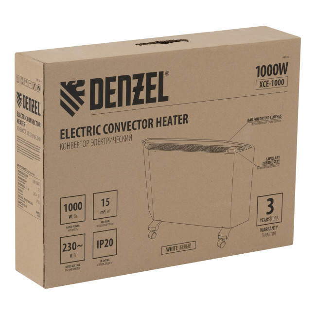 Конвектор электрический XCE-1000, 230 В, 1000 Вт, X-образный нагреватель Denzel в Красноярске Конвектор электрический XCE-1000, 230 В, 1000 Вт, X-образный нагреватель Denzel в Красноярске