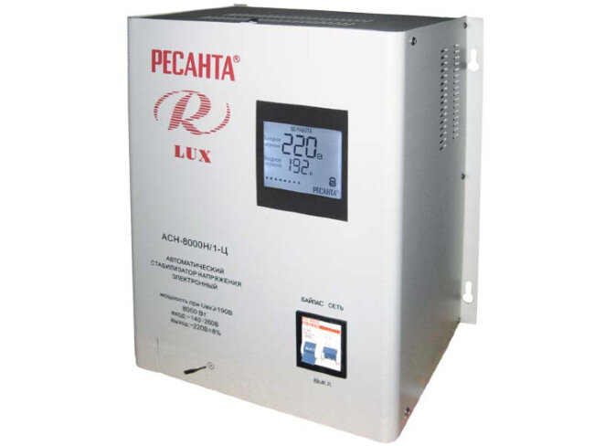 Стабилизатор напряжения серии LUX РЕСАНТА АСН-8000Н/1-Ц в Красноярске