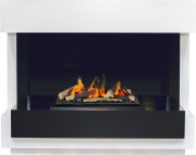 Каминокомплект Cube - Белый с черным с очагом Cassette 600 LNH-INT (с дровами) Каминокомплект Cube - Белый с черным с очагом Cassette 600 LNH-INT (с дровами)