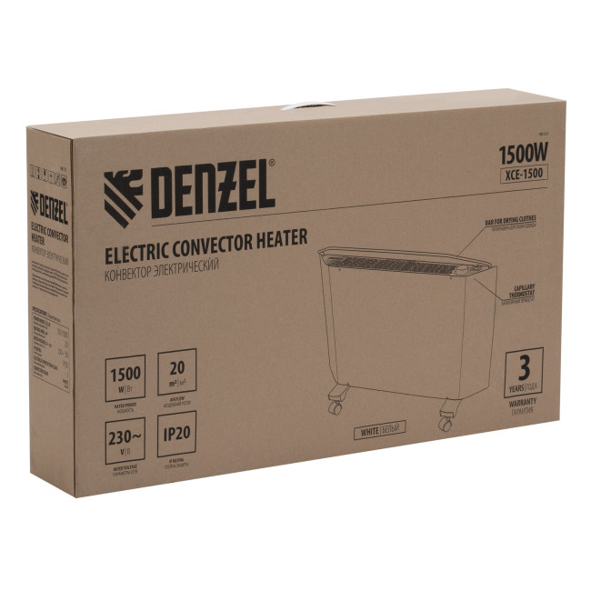 Конвектор электрический XCE-1500, 230 В, 1500 Вт, X-образный нагреватель Denzel в Красноярске Конвектор электрический XCE-1500, 230 В, 1500 Вт, X-образный нагреватель Denzel в Красноярске