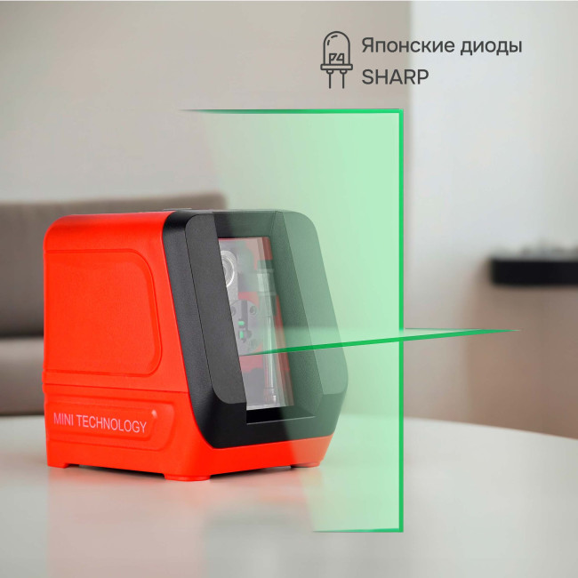 Лазерный уровень RGK ALPHA 202 с калибровкой с зелёным лучом в Красноярске